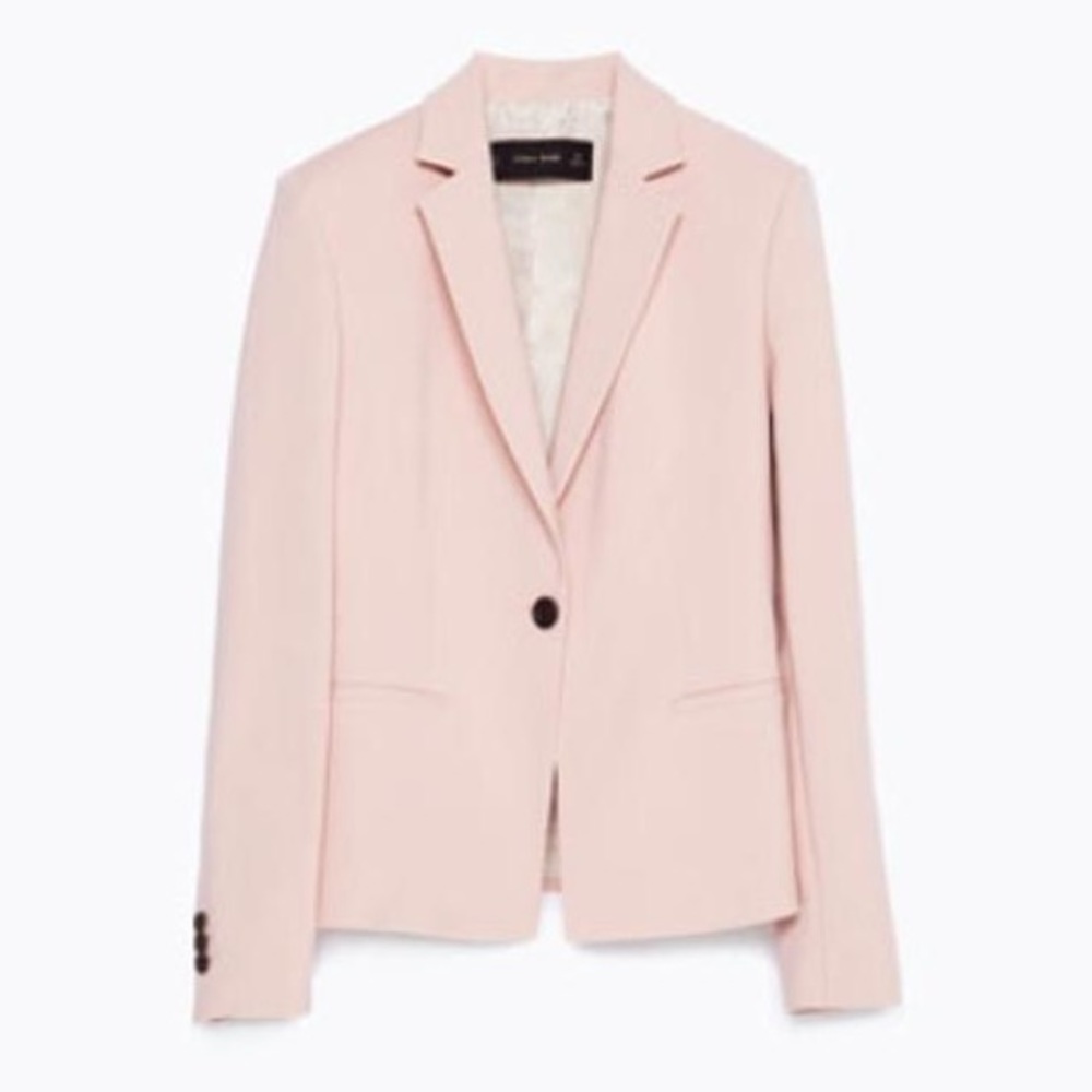 Zara blush pink blazer size medium